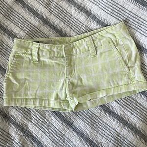 Lime green plaid Hurley shorty